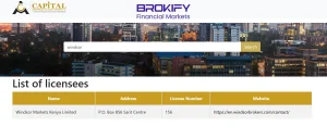 گواهینامه CMA کنیا ویندزور