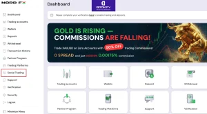 سوشال تریدینگ بروکر نورد اف ایکس