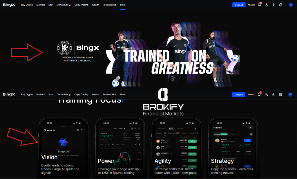 صرافی بینگ ایکس (BingX) - آموزش و نحوه ثبت نام - 2 بینگ ایکس - اسپانسرینگ و هوش مصنوعی