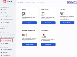کپی تریدینگ در بروکر دوو پرایم