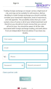ثبت نام در بروکر ولون اف ایکس