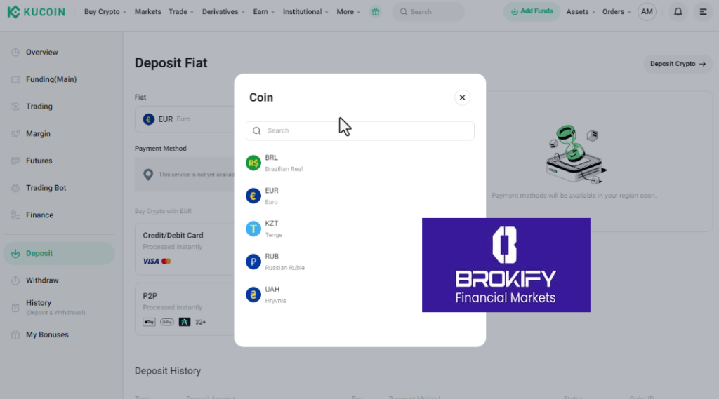 کوکوین - معامله ارزهای فیات