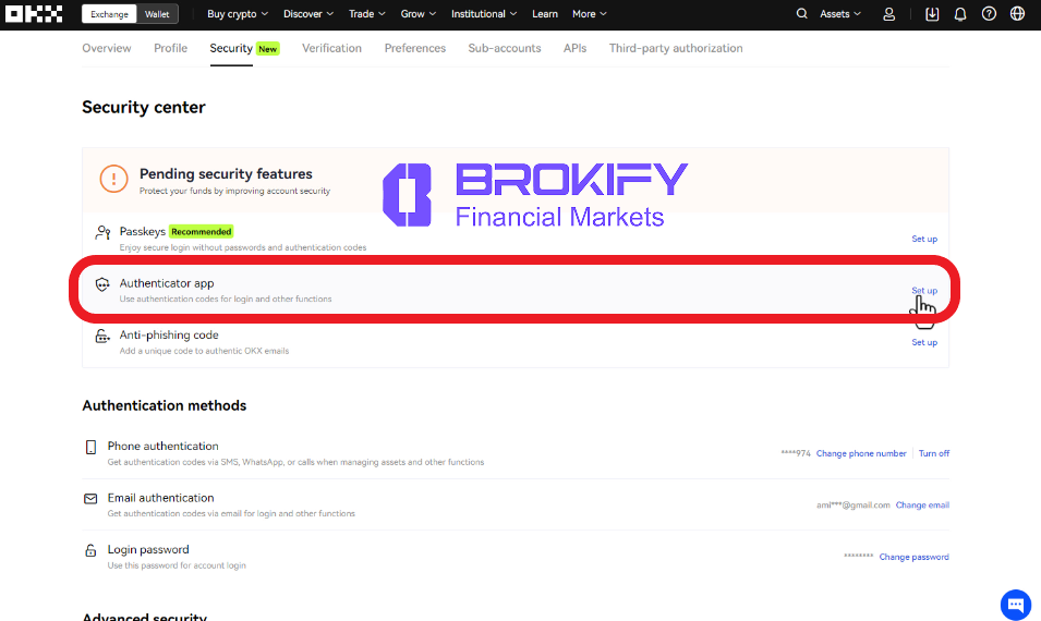 اوکی ایکس - فعال کردن کد دو عاملی (google authenticator) 2