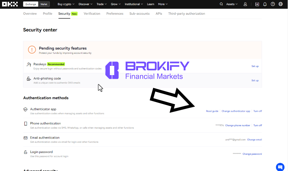 اوکی ایکس - فعال کردن کد دو عاملی (google authenticator) 5