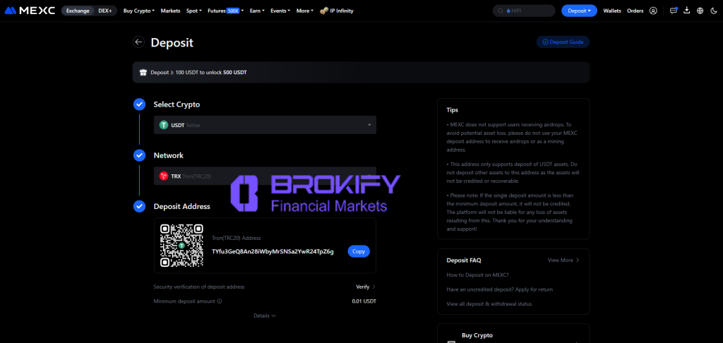 مکسی - نحوه واریز