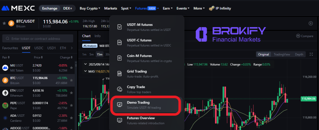 مکسی - دمو تریدینگ 1