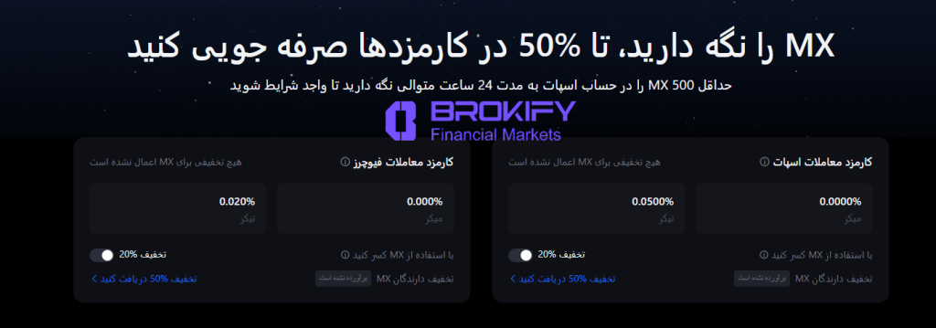 مکسی - کارمزد و کمیسیون