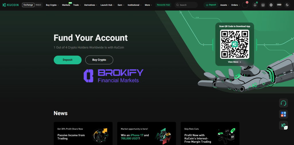 کوکوین - صفحه اصلی پس از ورود به حساب