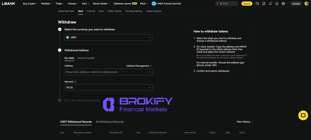 ال بانک - نحوه برداشت