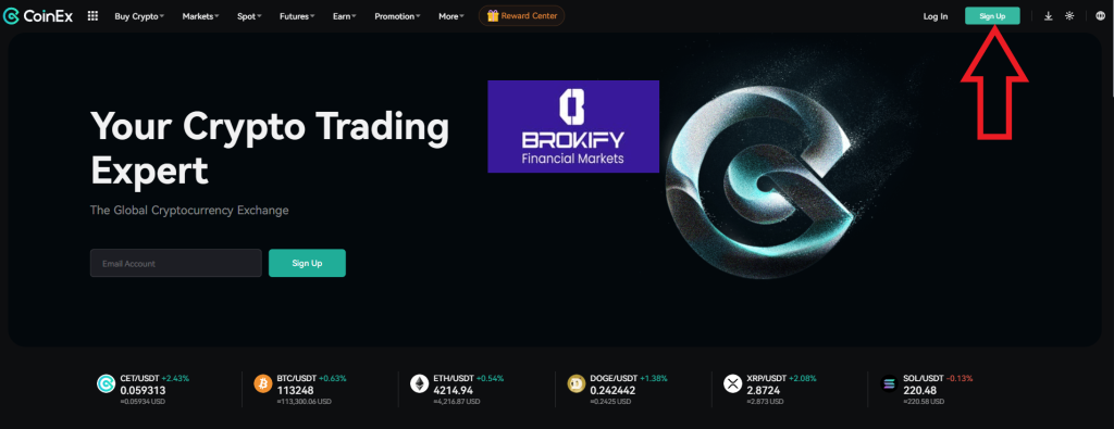 کوینکس - ثبت نام 1