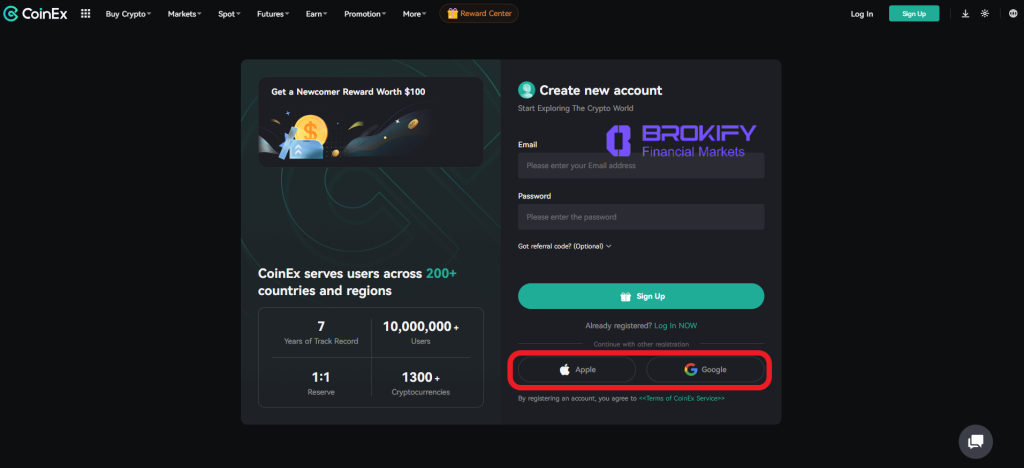 کوینکس - ثبت نام 2