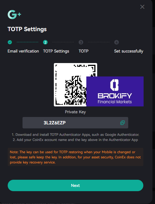 کوینکس - کد دو عاملی (google authenticator) 3