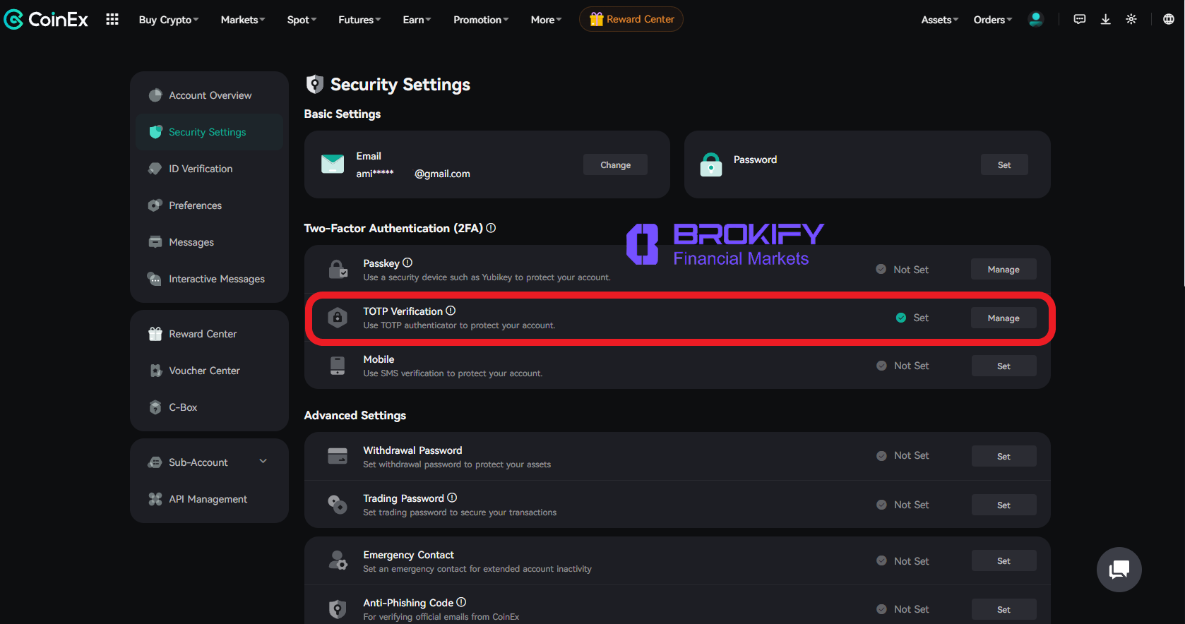کوینکس - کد دو عاملی (google authenticator) 6
