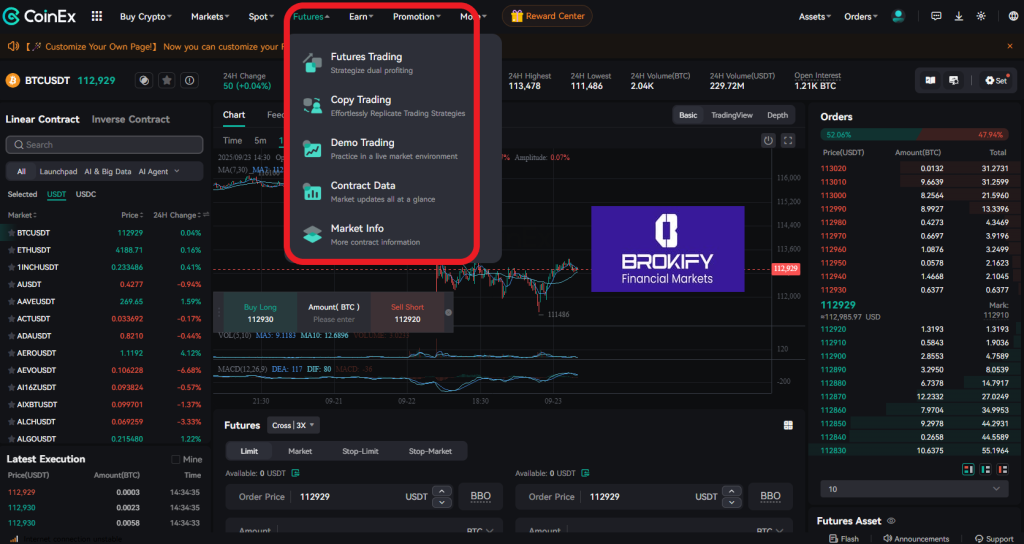 کوینکس - معاملات فیوچرز 1