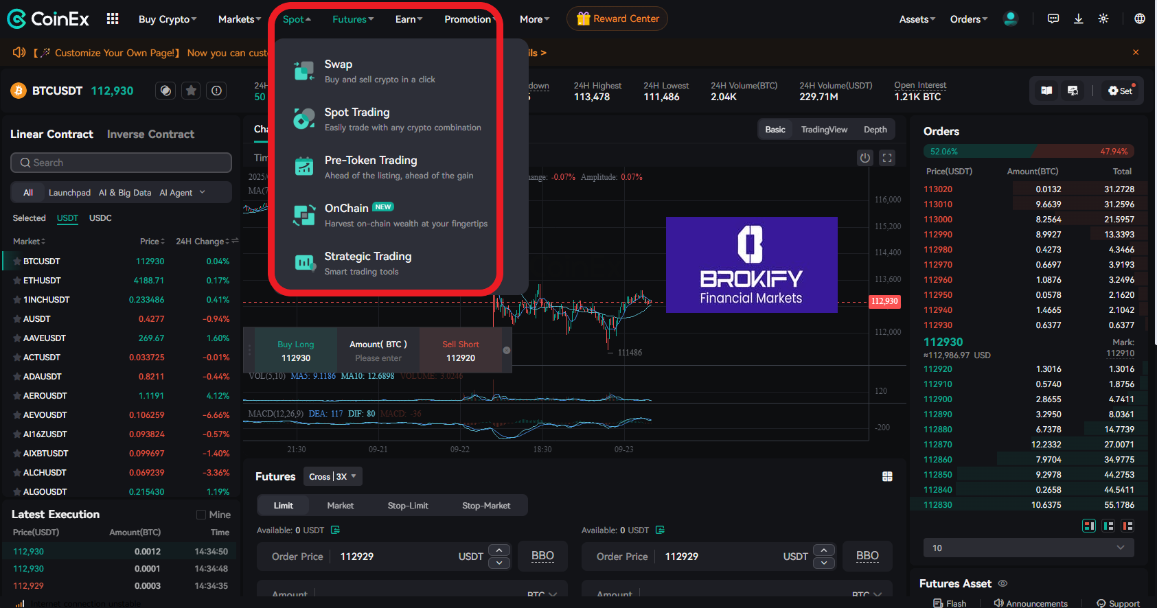 کوینکس - معاملات اسپات 1