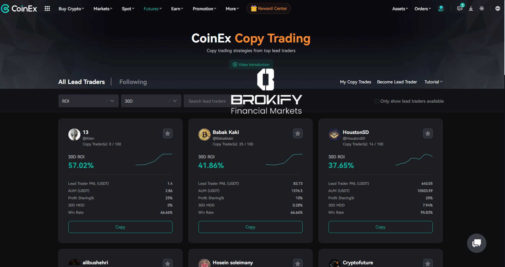 کوینکس - کپی تریدینگ (Copy trading)