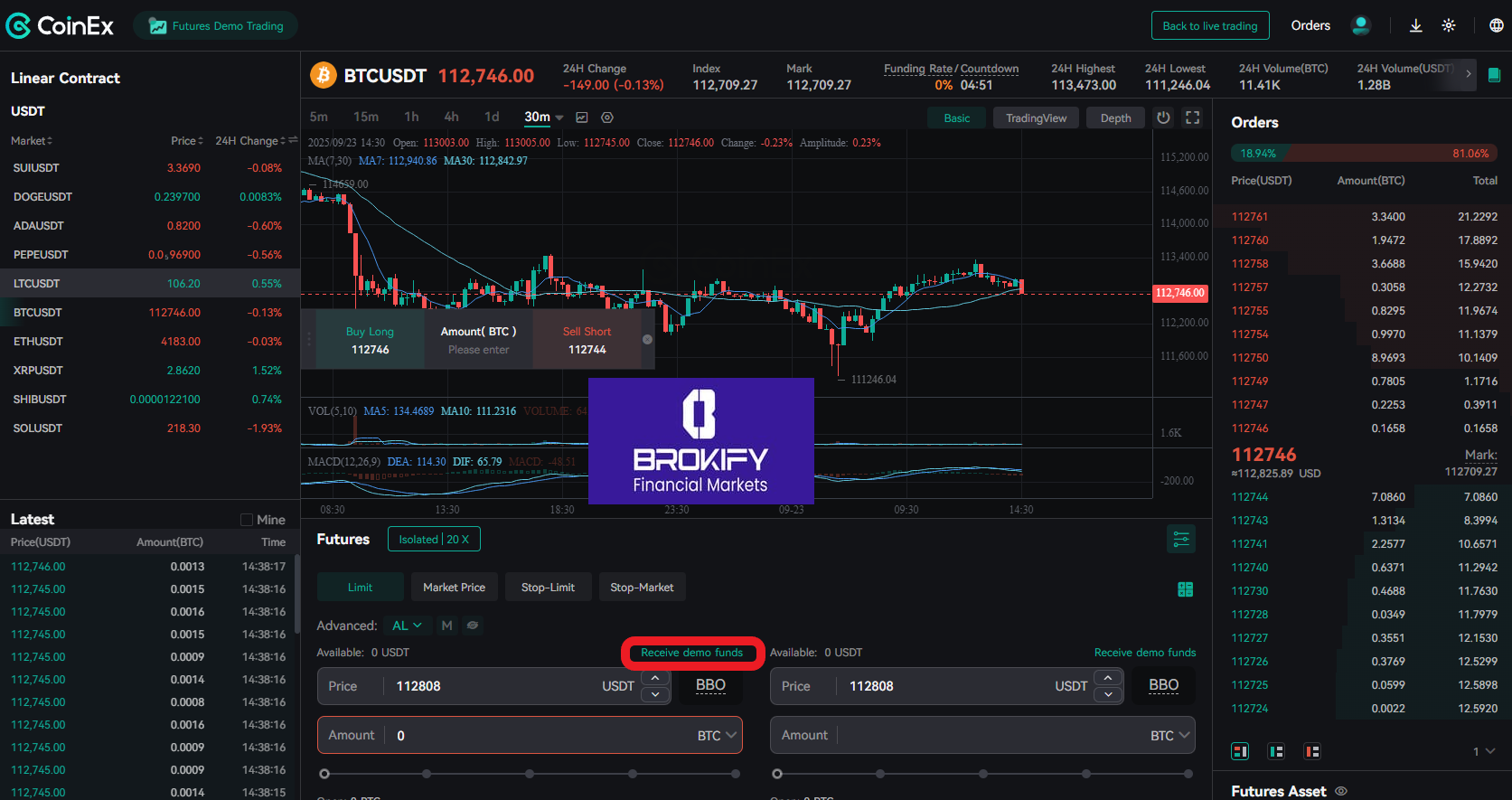 کوینکس - دمو تریدینگ (Demo trading)