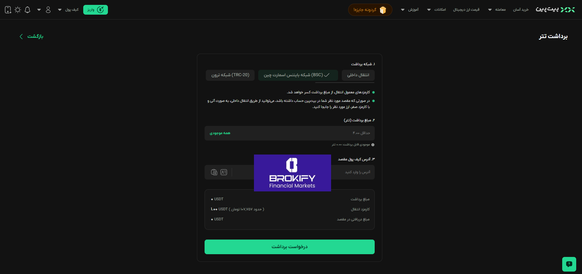 بیت پین - برداشت رمزارز