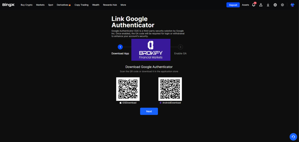 بینگ ایکس - فعال کردن کد دو عاملی (google authenticator) 2