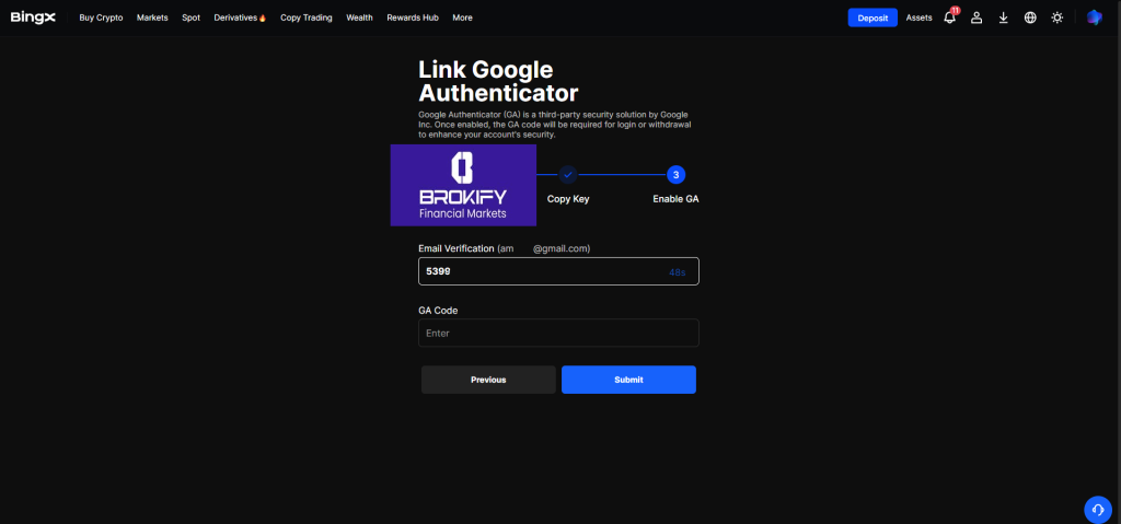 بینگ ایکس - فعال کردن کد دو عاملی (google authenticator) 4
