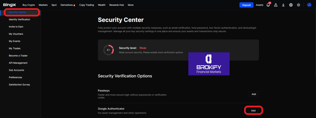 بینگ ایکس - فعال کردن کد دو عاملی (google authenticator) 1