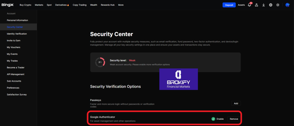 بینگ ایکس - فعال کردن کد دو عاملی (google authenticator) 6