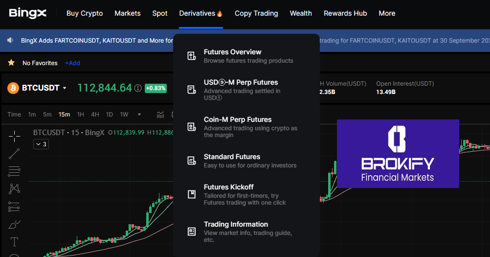بینگ ایکس - نحوه معامله در فیوچرز 1