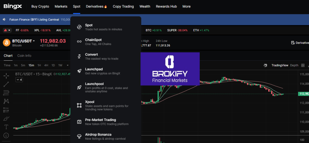 بینگ ایکس - نحوه معامله اسپات 1