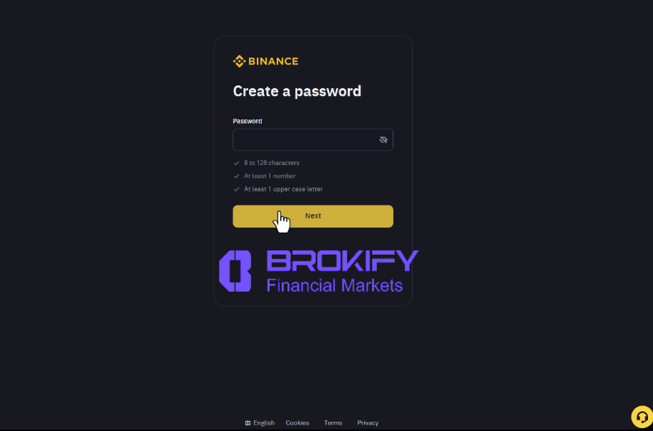 بایننس - نحوه ثبت نام 4