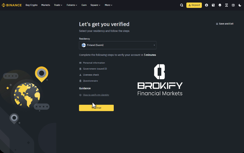 بایننس - نحوه احراز هویت 1