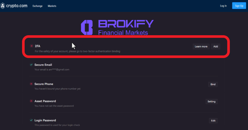 کریپتو دات کام - فعال کردن کد دو عاملی (google authenticator) 1
