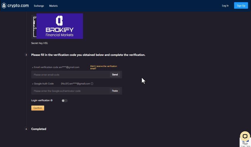 کریپتو دات کام - فعال کردن کد دو عاملی (google authenticator) 2
