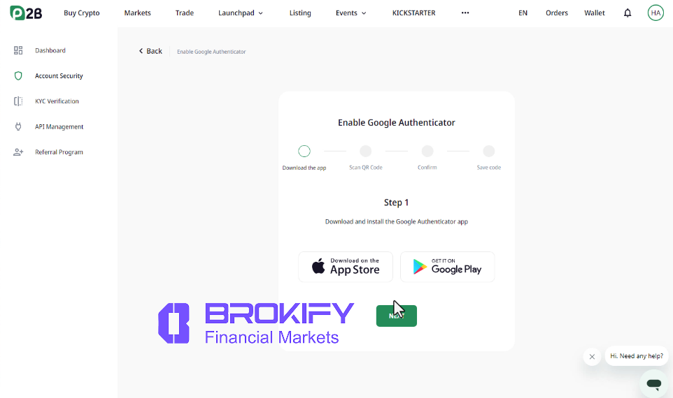پی تو بی - فعال کردن کد دو عاملی (google authenticator) 2