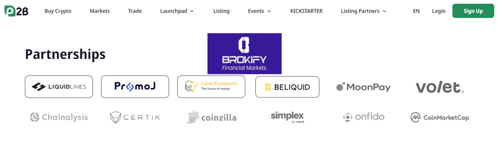 پی تو بی - مشارکت ها