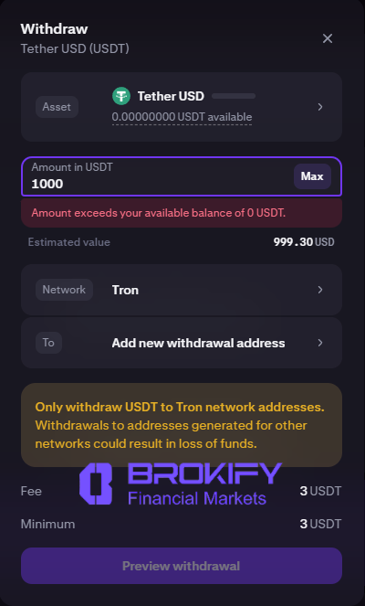 کراکن - نحوه برداشت از حساب