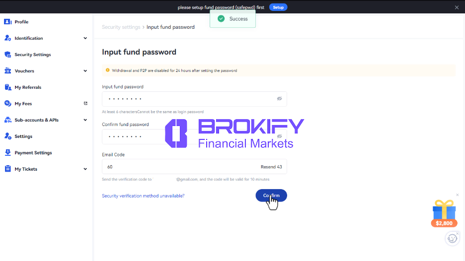 گیت - ایجاد fund password 2