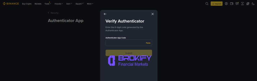 بایننس - فعال کردن کد دو عاملی (google authenticator) 4