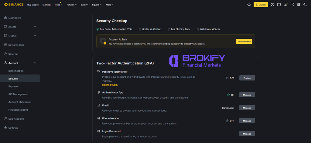 بایننس - فعال کردن کد دو عاملی (google authenticator) 6