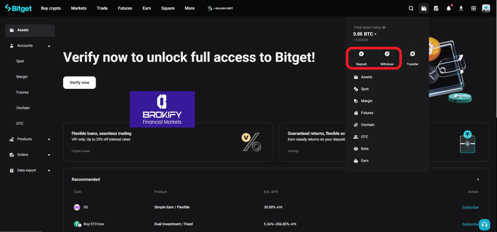بیت گت - واریز و برداشت
