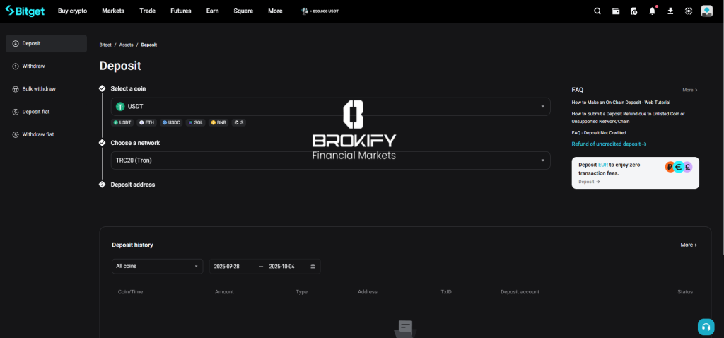 بیت گت - نحوه واریز به حساب