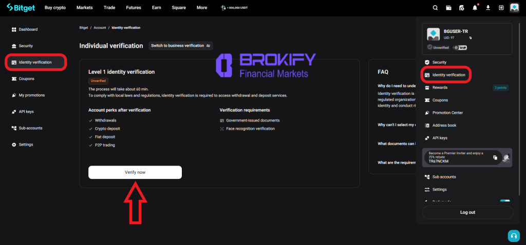 بیت گت - نحوه احراز هویت 1