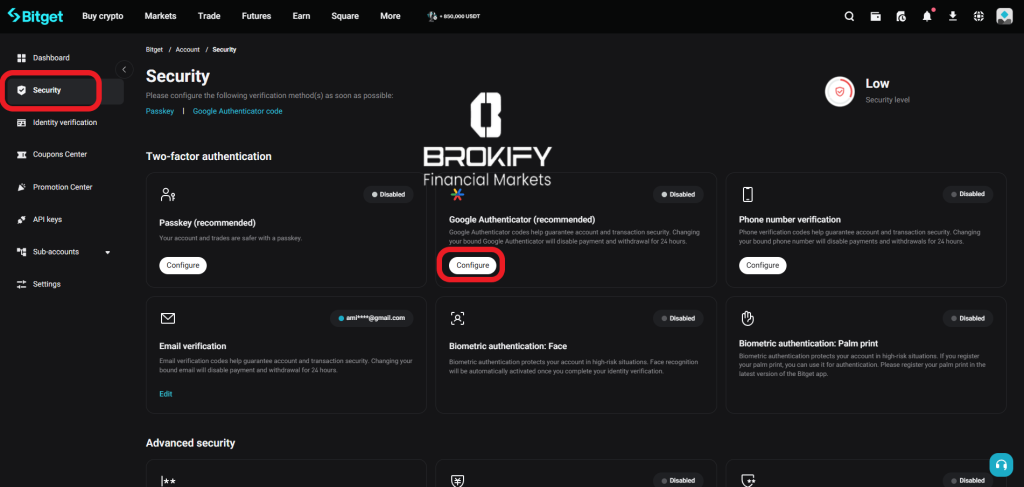 بیت گت - فعال کردن کد دو عاملی (google authenticator) 2