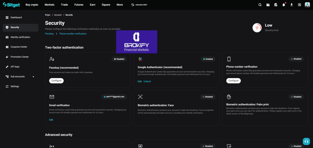 بیت گت - فعال کردن کد دو عاملی (google authenticator) 1