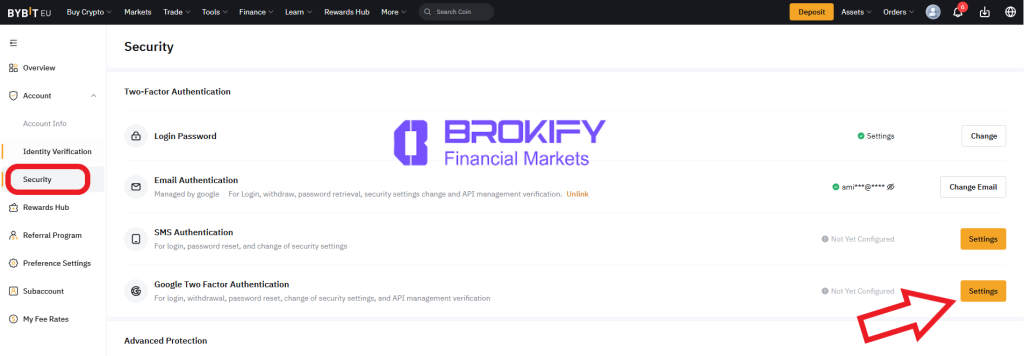 بای بیت - فعال کردن کد دو عاملی (google authenticator) 1