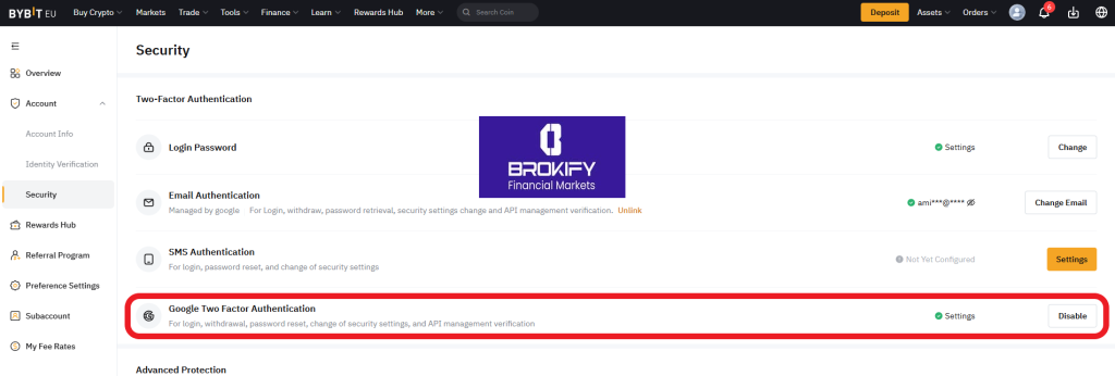 بای بیت - فعال کردن کد دو عاملی (google authenticator) 4