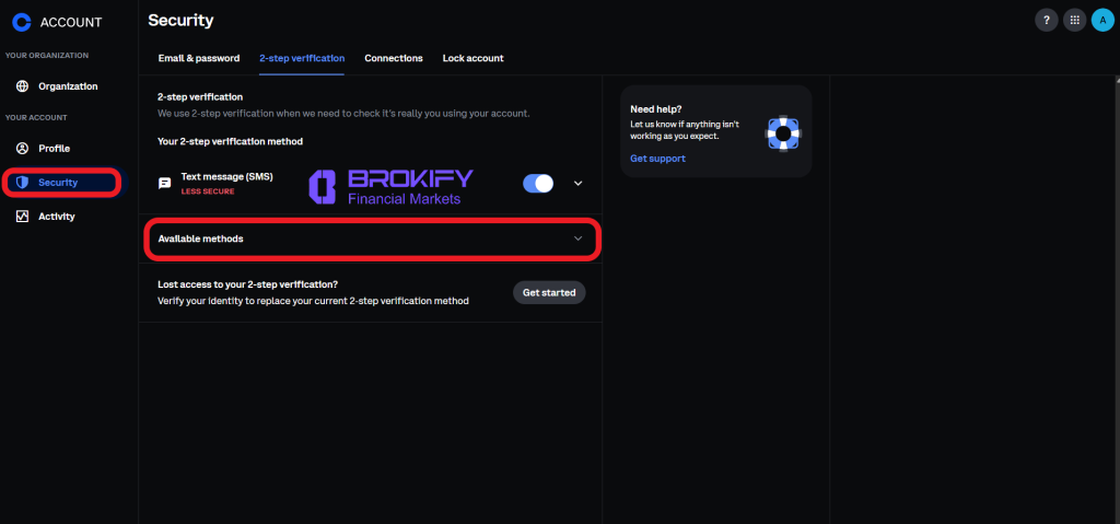کوین بیس - فعال کردن کد دو عاملی (google authenticator) 6