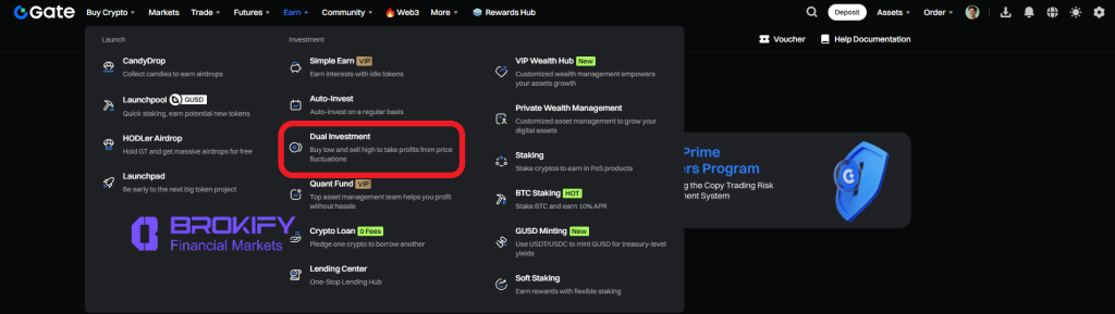 گیت - سرمایه گذاری دوگانه (Dual Investment) 1