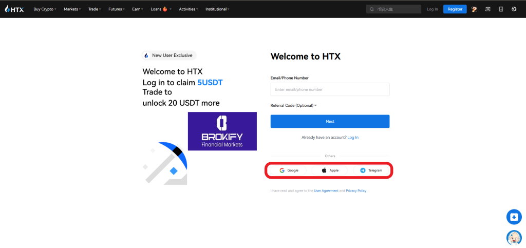 هیوبی گلوبال - نحوه ثبت نام 2