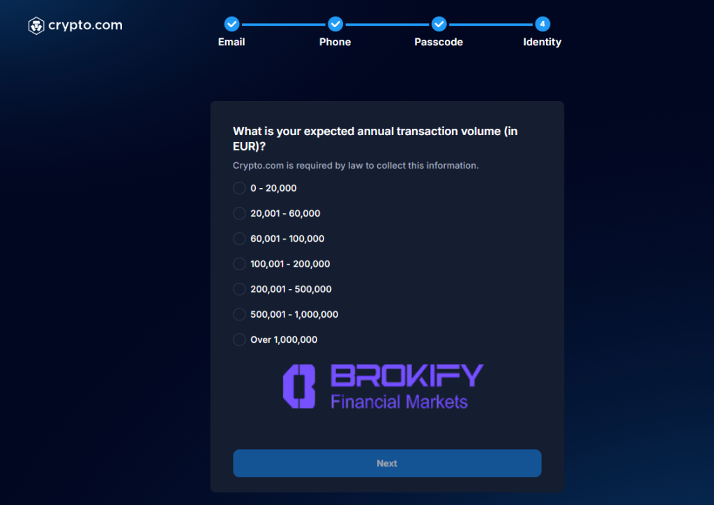 کریپتو دات کام - نحوه احراز هویت 5
