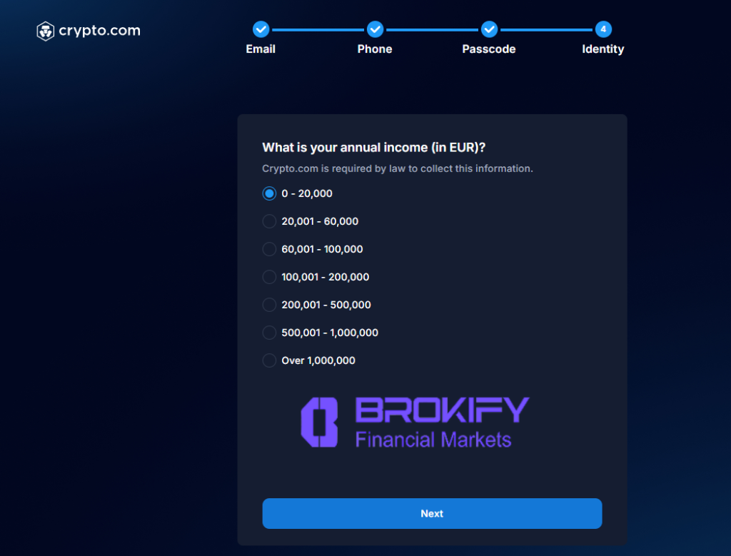 کریپتو دات کام - نحوه احراز هویت 6